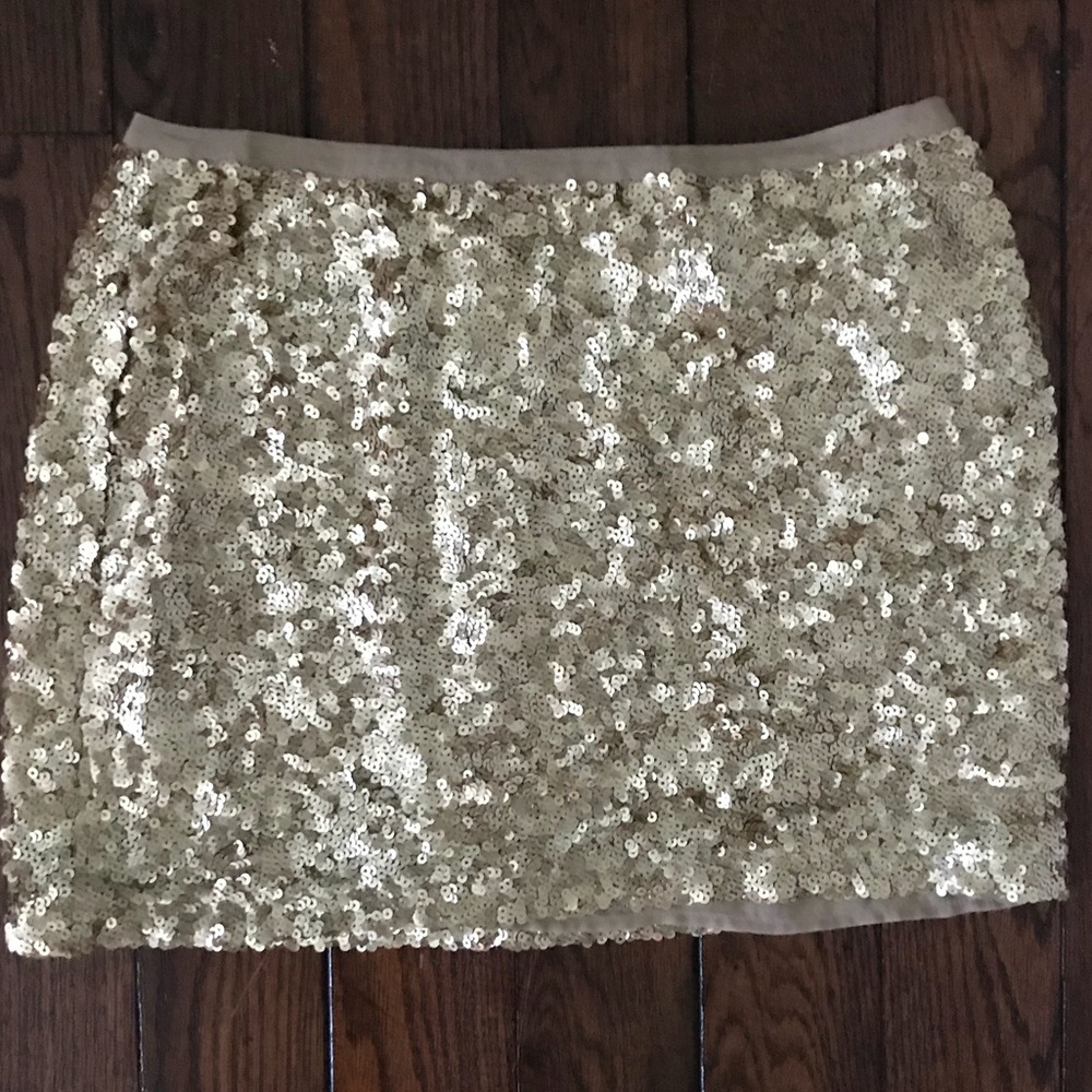 London Jean Gold Sequin Mini